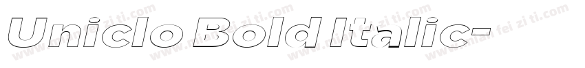 Uniclo Bold Italic字体转换